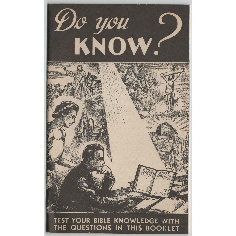 Vtg Do You Know Bible Knowledge Quiz Booklet John E Zoller America Back To God
